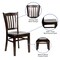 Emma and Oliver Vertical Slat Back Wooden Restaurant Dining Chair